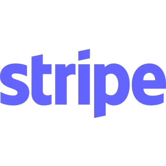 Stripe logo showing secure payment processing integration