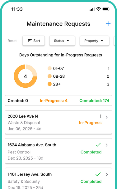 Image showing tenant maintenance request submission
