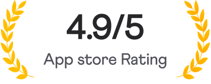 App Store rating showing high user reviews