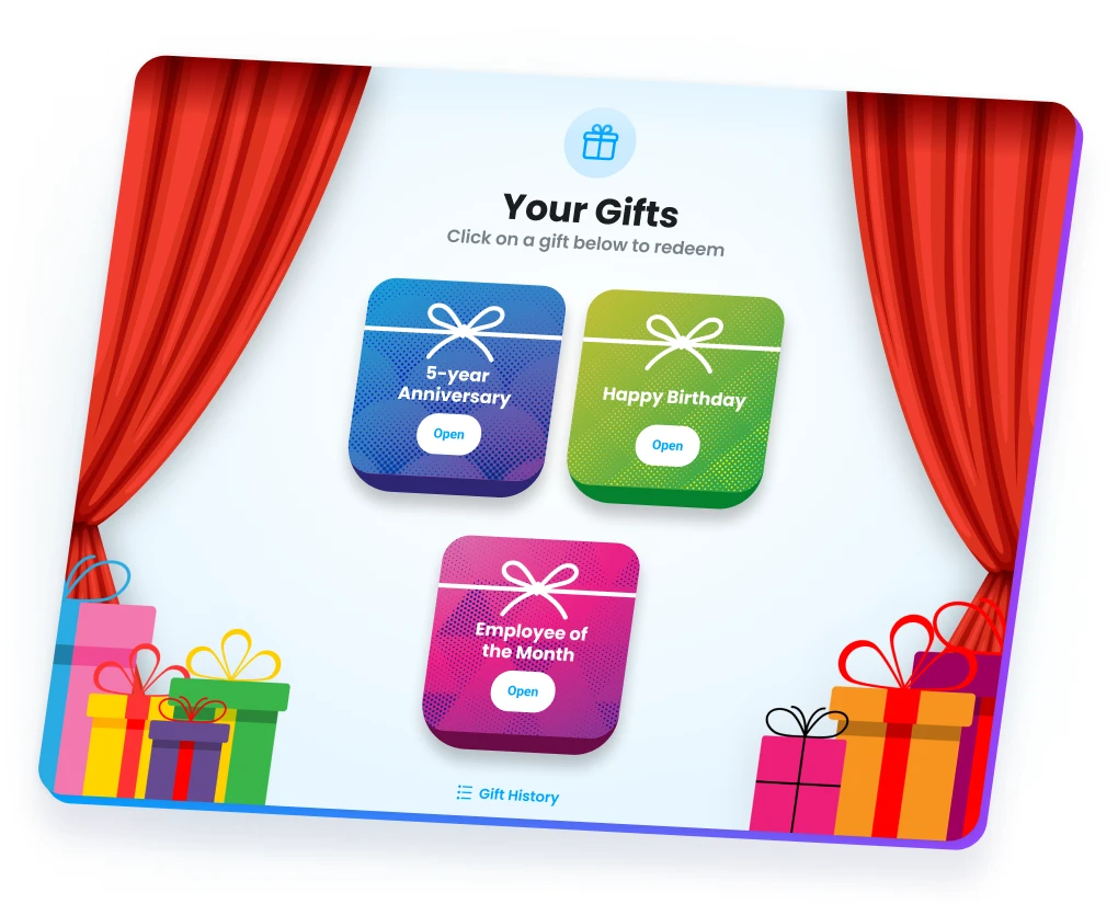 Corporate gifting in Motivosity for sending rewards to employees outside the platform and directly to customers.