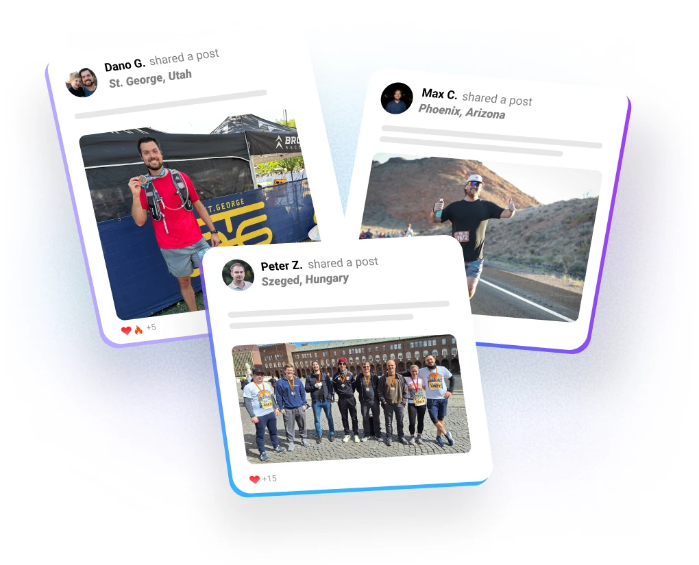 Employee posts in the Motivosity social feed sharing personal interests and building workplace connections.