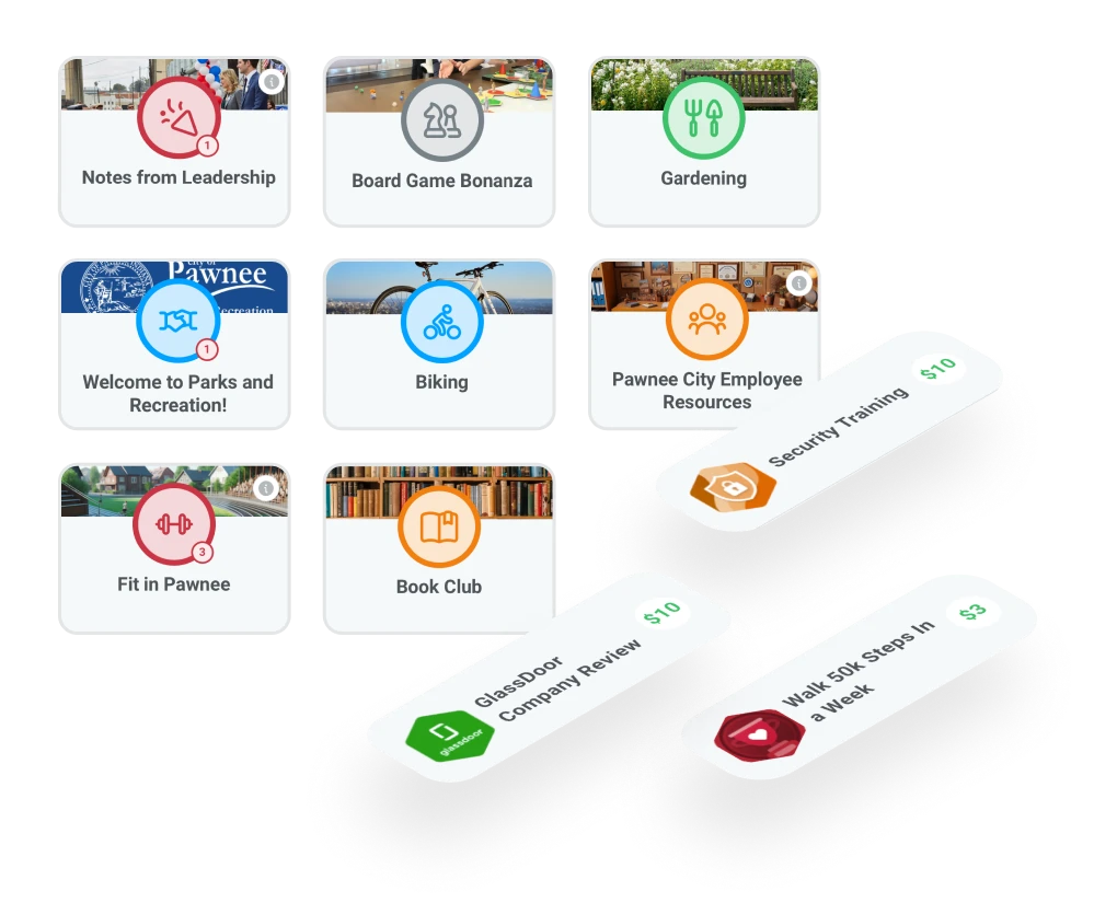 Motivosity Employee Spaces connect teams, build community, and create a sense of belonging across remote, hybrid, and multi-location workplaces.