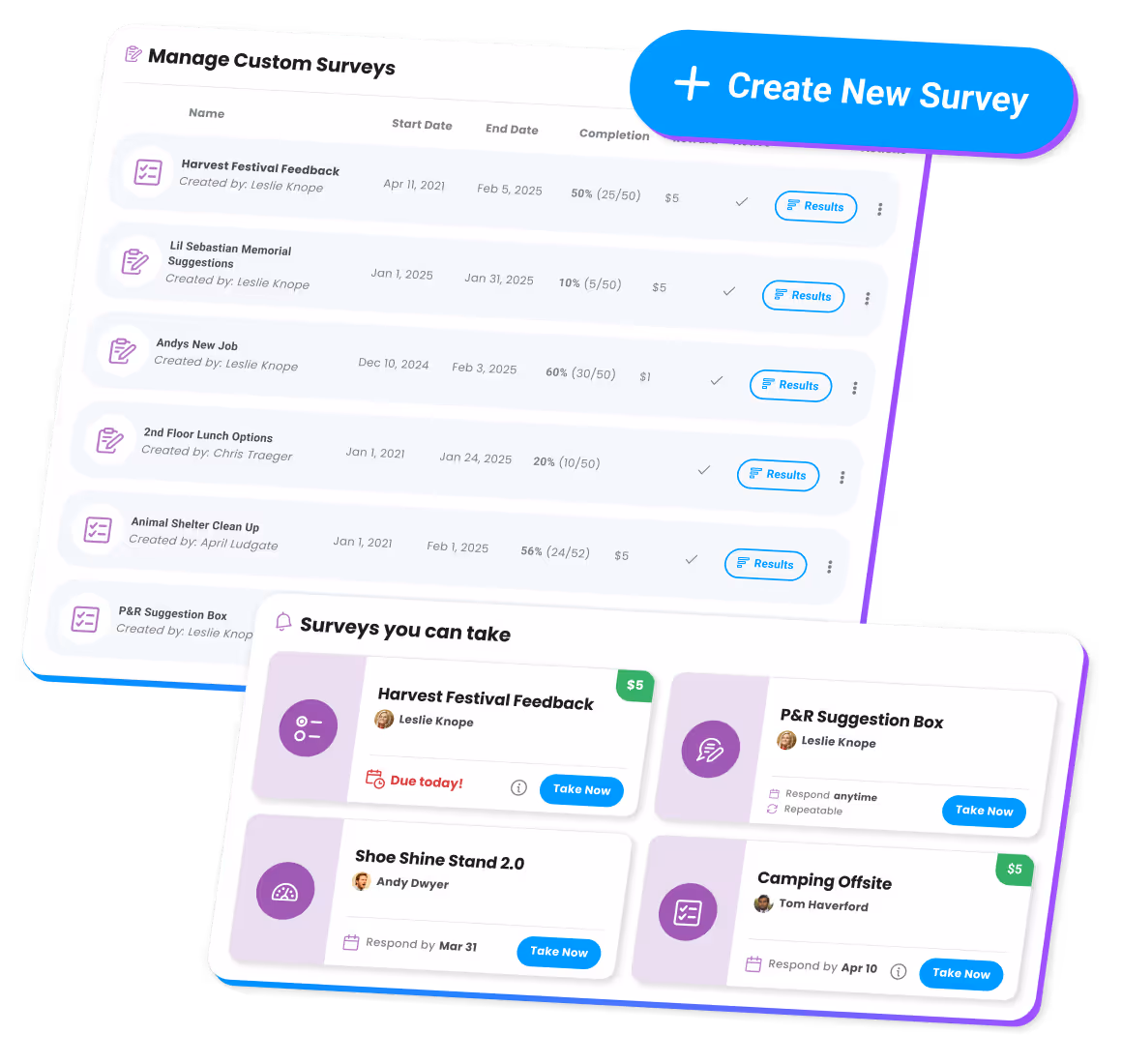 Custom surveys in Motivosity to collect employee feedback and track the impact of recognition and engagement programs.