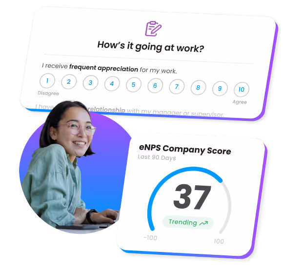 Pulse surveys in Motivosity used to measure employee sentiment, track engagement, and improve workplace culture.