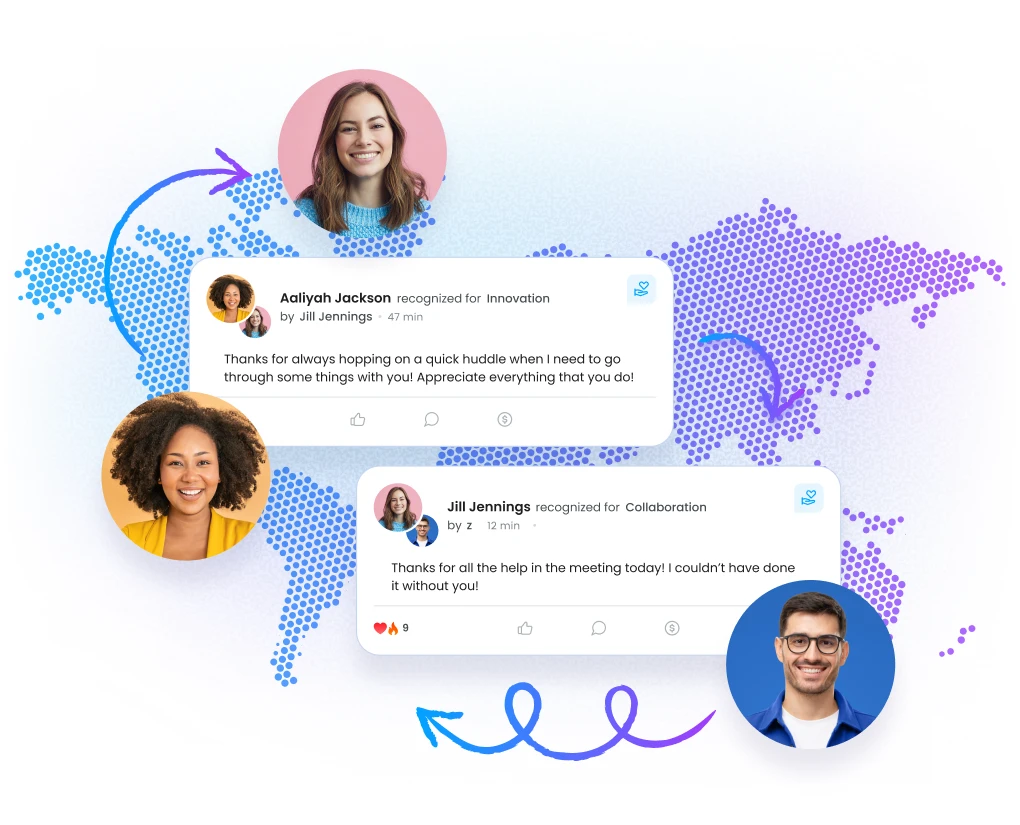 Employees around the world using Motivosity’s social platform to connect, celebrate, and engage with their teams.