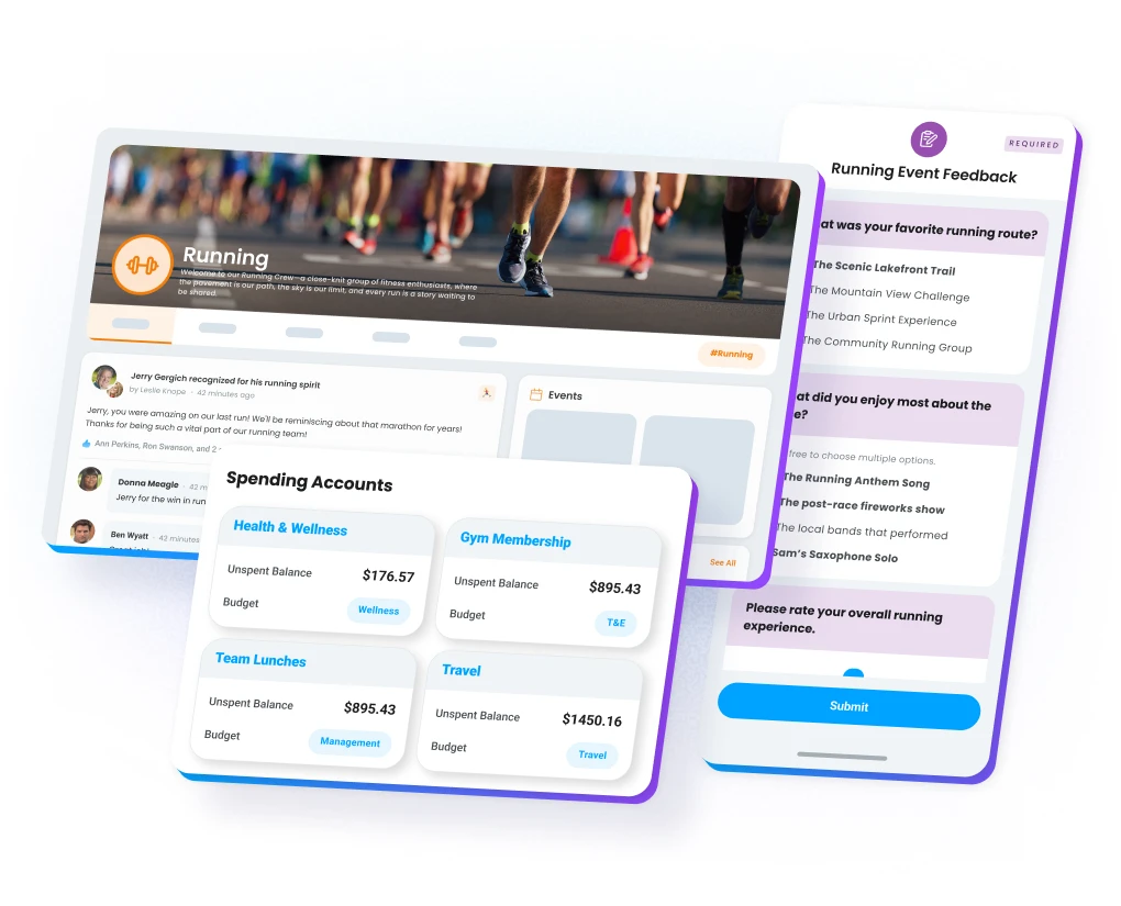 Motivosity features like employee spaces, lifestyle spending accounts, and wellness challenges creating a holistic wellness program.