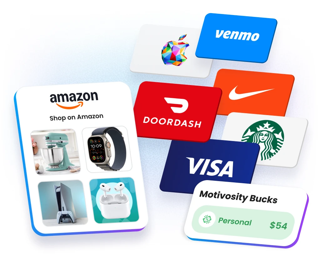 Employee rewards in Motivosity used to recognize participation in wellness challenges and support workplace wellbeing.