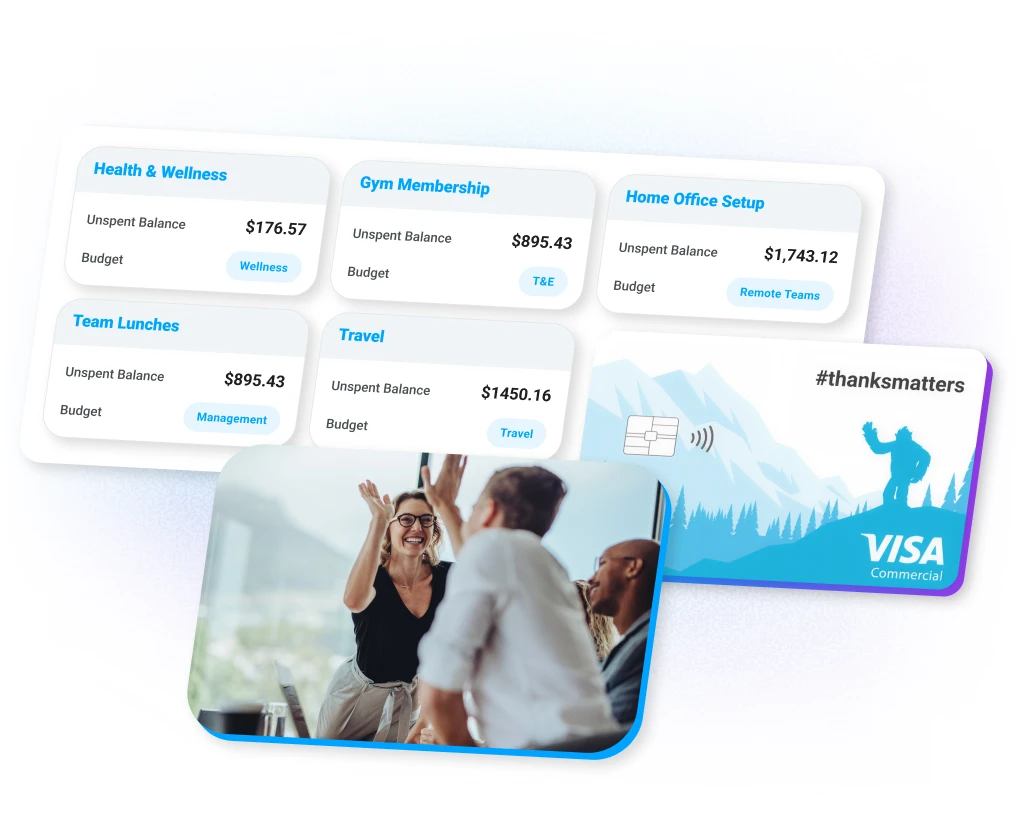 Simplified administrative dashboard in Motivosity for managing the ThanksMatters Card and employee reward programs.