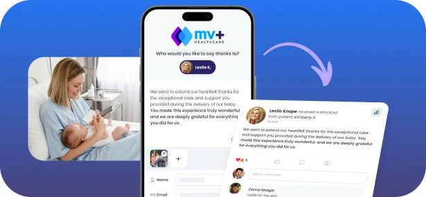 Service Shoutouts in Motivosity where customers recognize employees for delivering great customer service.