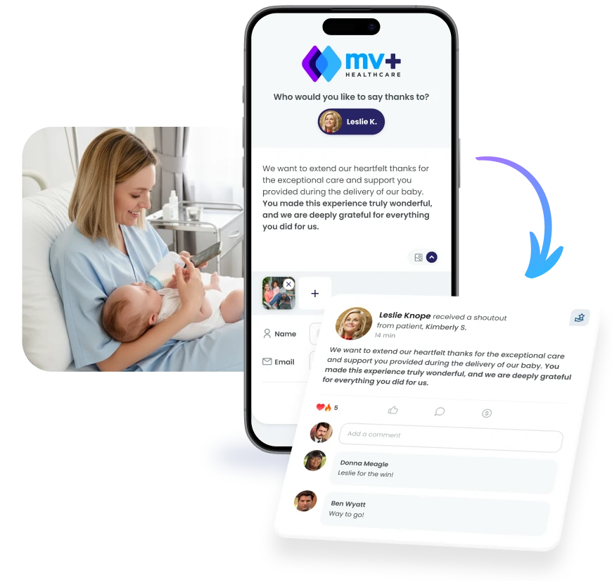 Service Shoutouts in Motivosity where customers recognize employees for delivering great customer service.