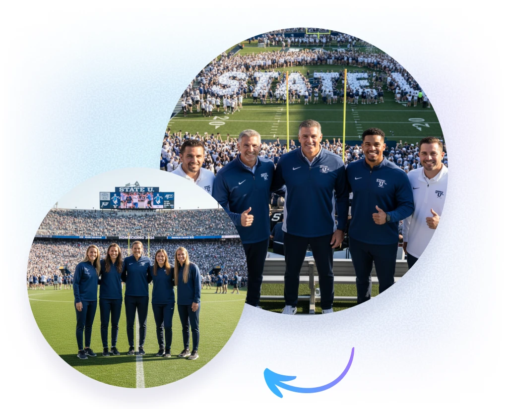 Happy campus teams and department staff using Motivosity to build recognition, connection, and school culture.