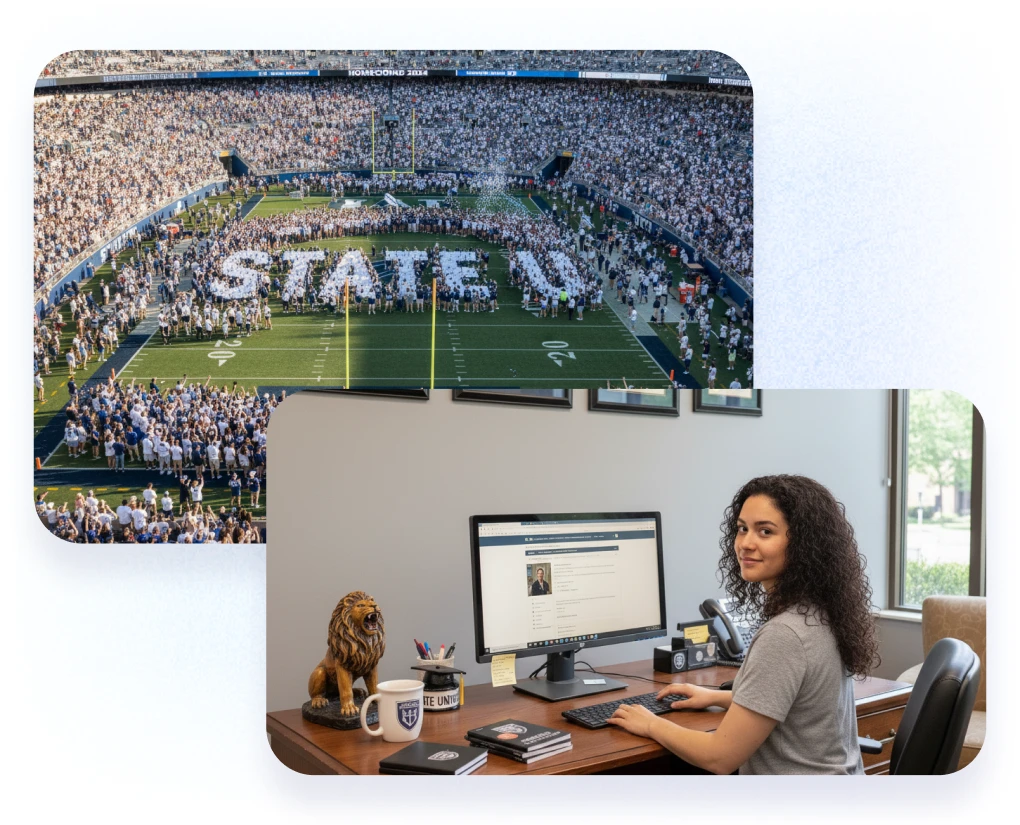 Higher education employee using Motivosity to give recognition, build connection, and strengthen campus culture.