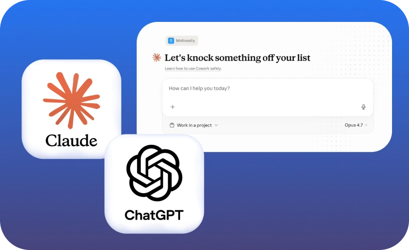 Motivosity MCP server integration for Claude, ChatGPT, and other AI tools to query employee recognition data.