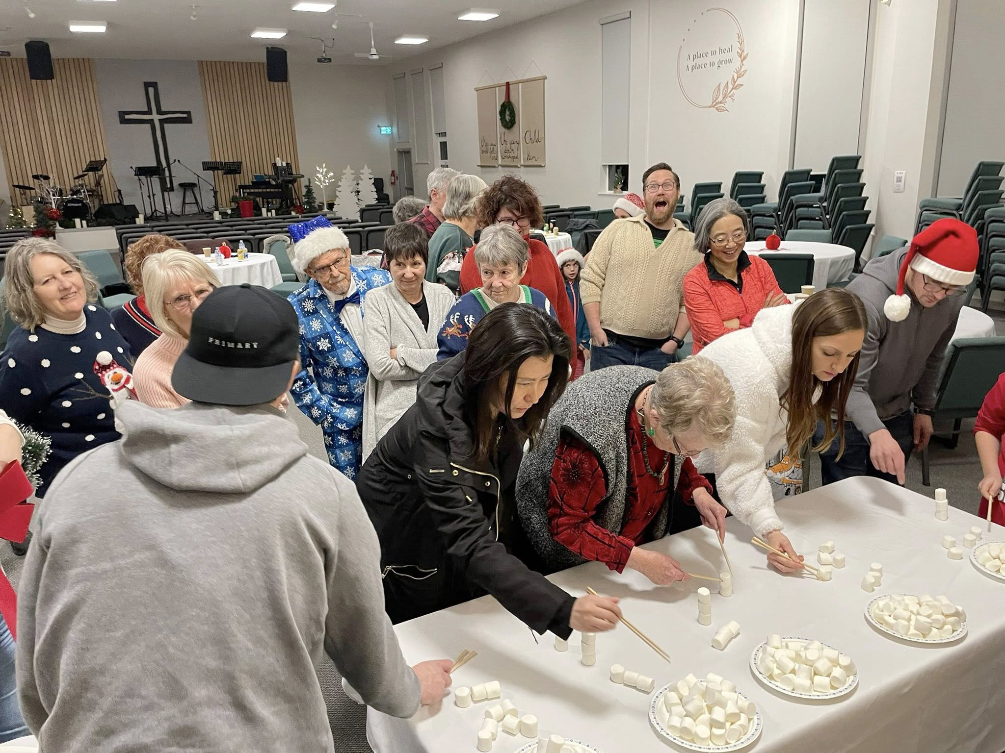 One of the many fellowship gatherings at HBC