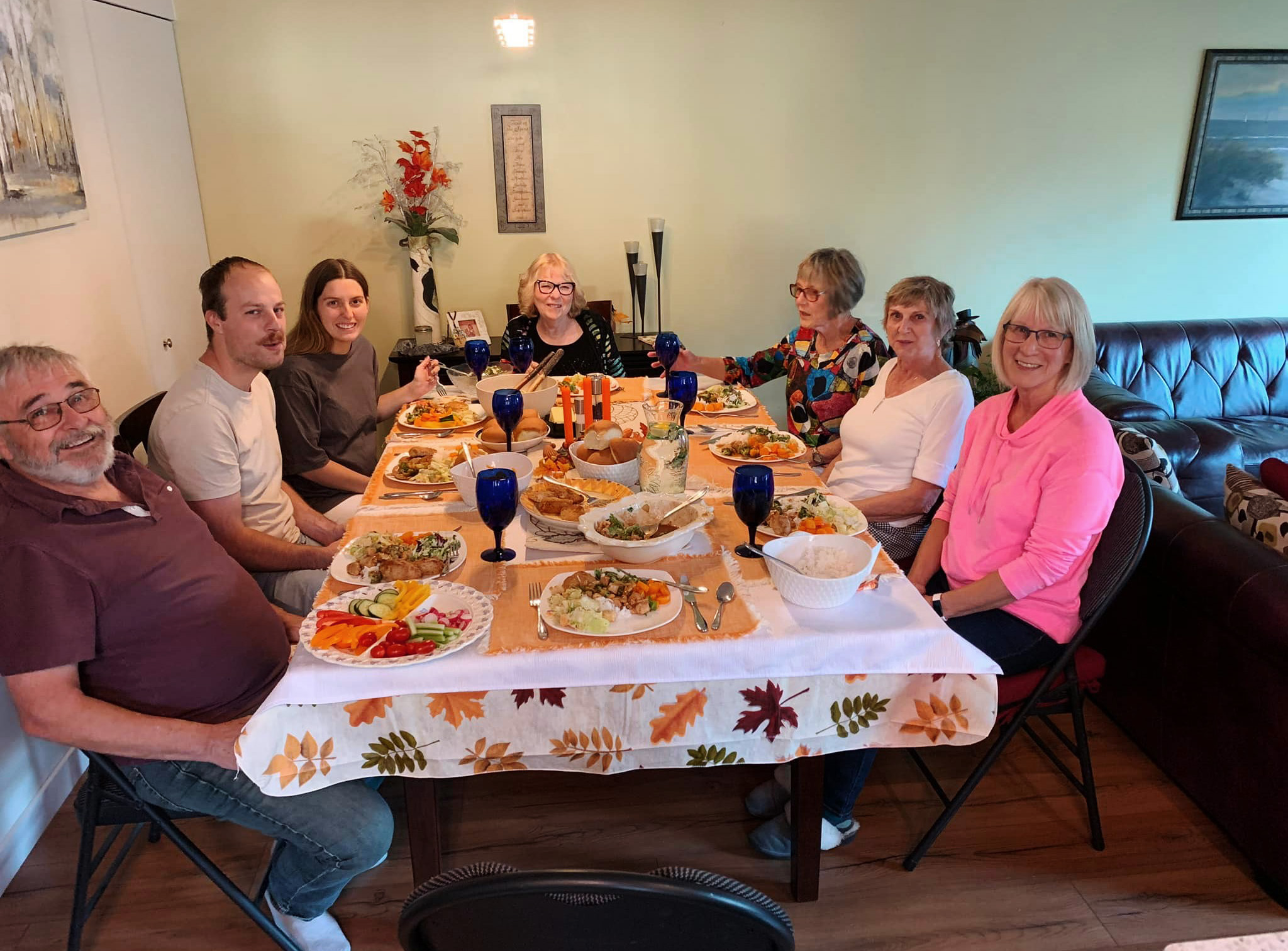 A HBC care group meets for dinner