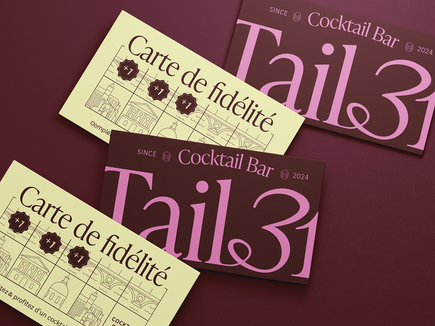 Design des cartes de fidélité personnalisées pour le bar Tail31