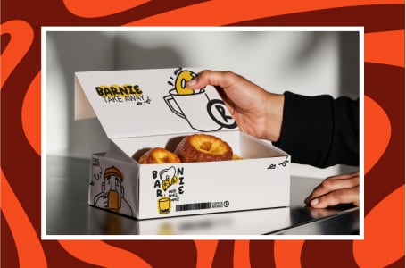 Illustration d’un article sur le logo, le packaging et la gamme d’une marque food