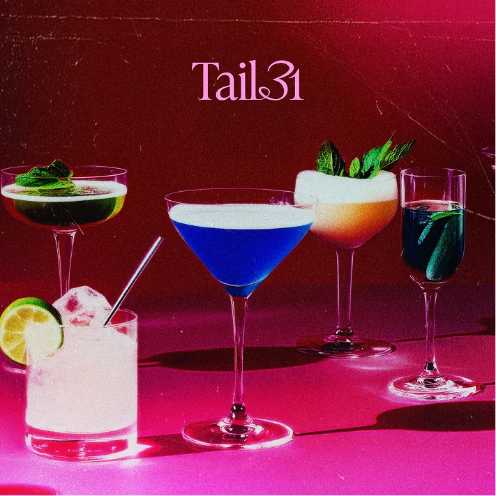Photographie de cocktails du Tail 31 avec identité visuelle cohérente