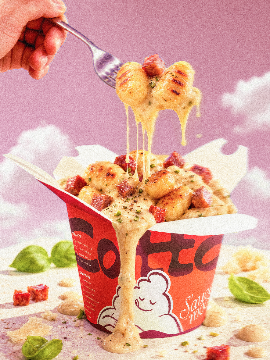 Packaging Cotto avec gnocchis et sauce fromage