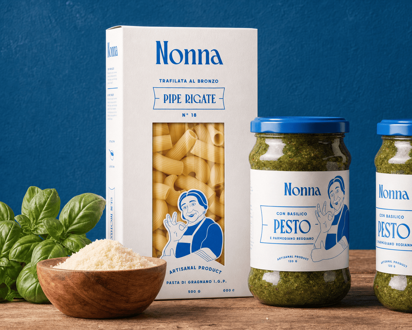 Vignette du projet Nonna, identité visuelle et packaging pour produits italiens artisanaux