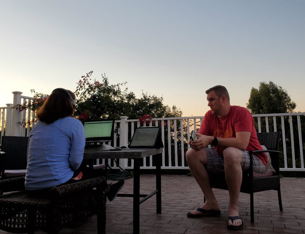 Working alongside mentors at the retreat