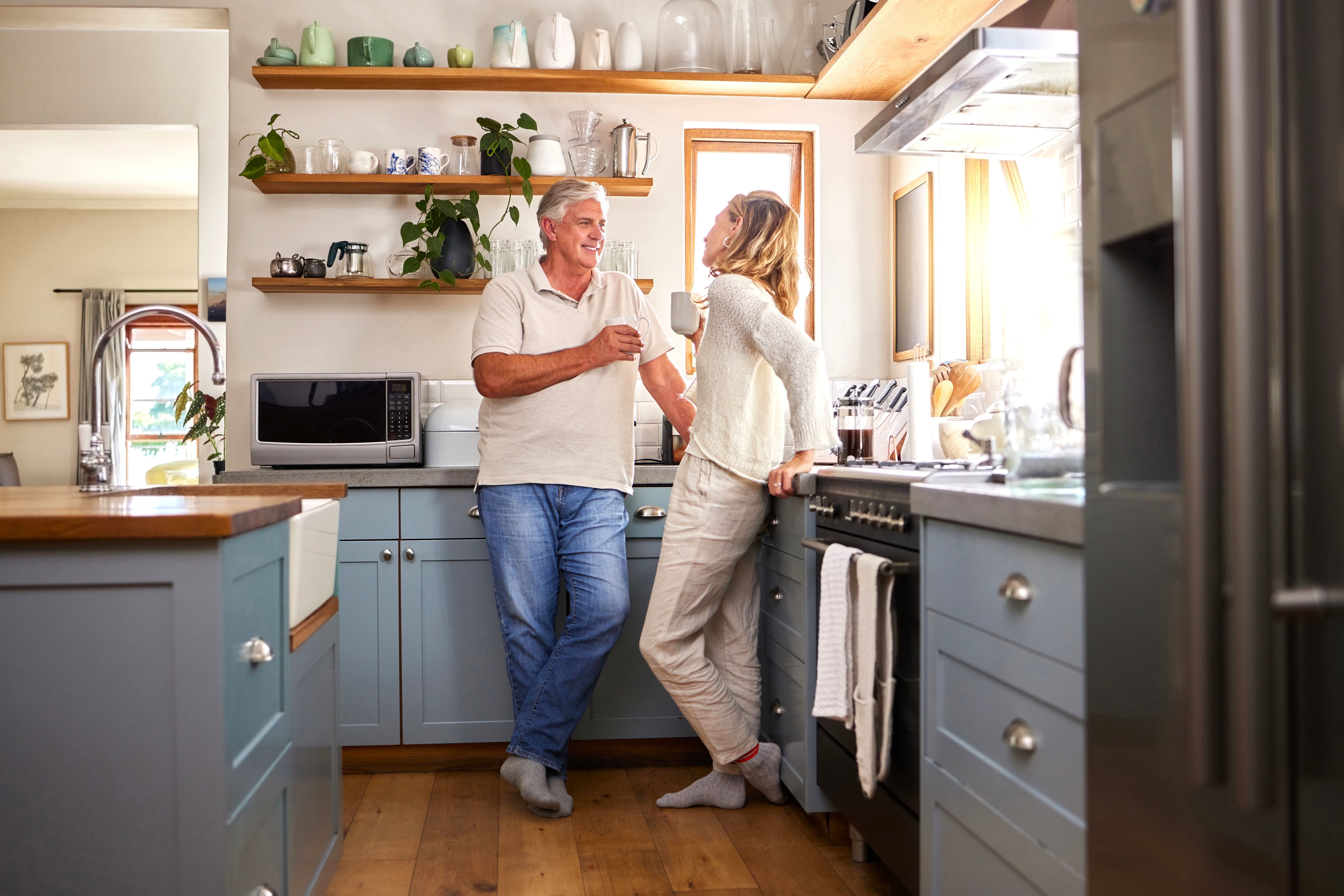 A couple working from home