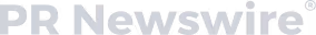 PR Newswire logo with bold white letters on transparent background.