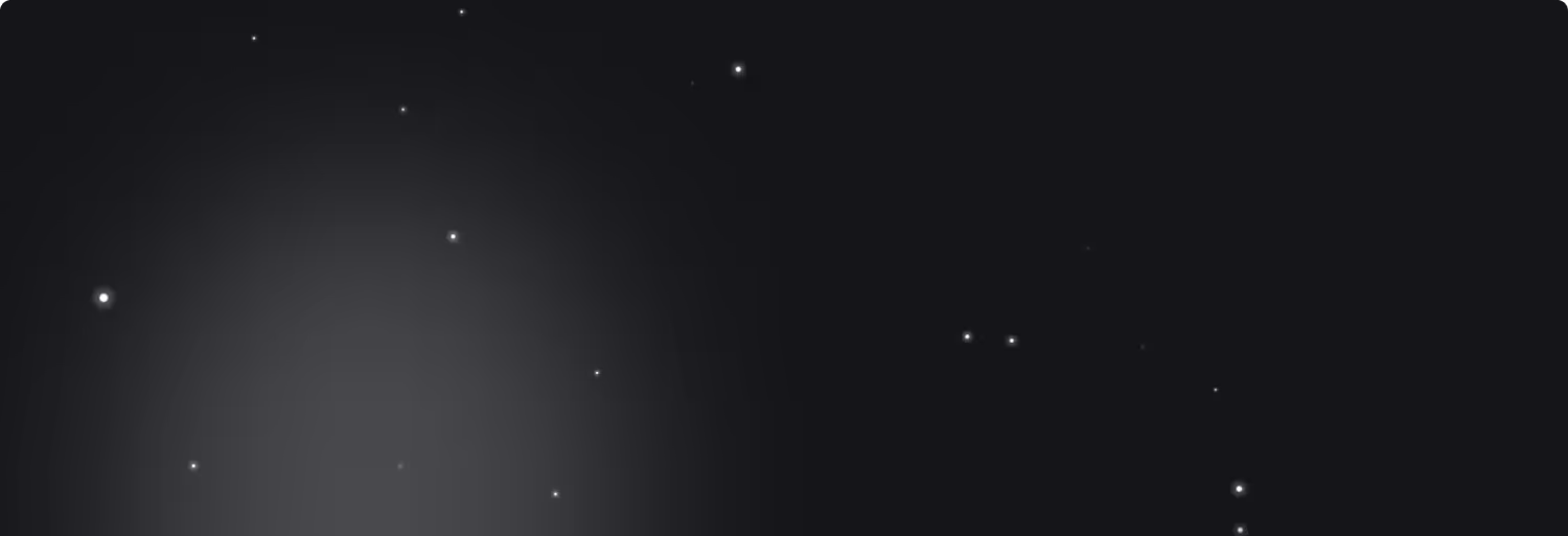 Dark sky with scattered small glowing white stars.