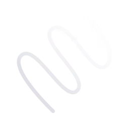 White squiggly line with three loops on a transparent background.
