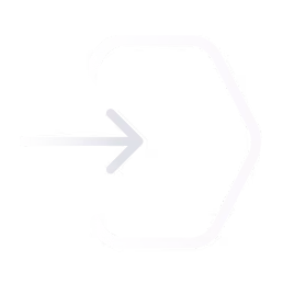 Arrow pointing right entering a hexagonal shape, used as an icon.