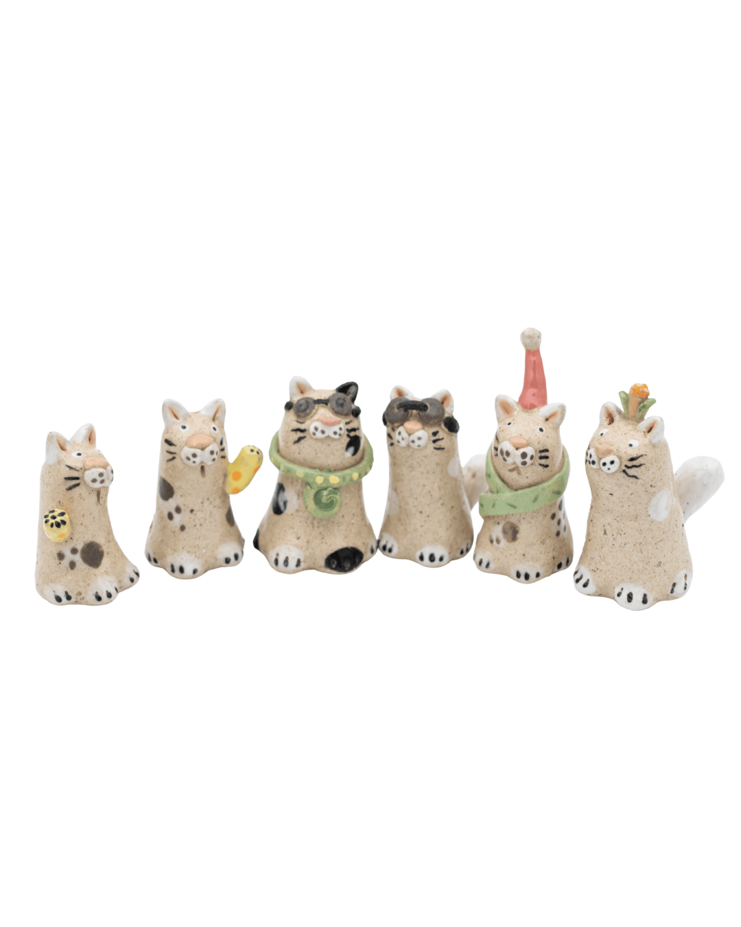 white cat figure set of 2