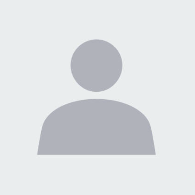 Gray generic user profile silhouette on a light gray background.