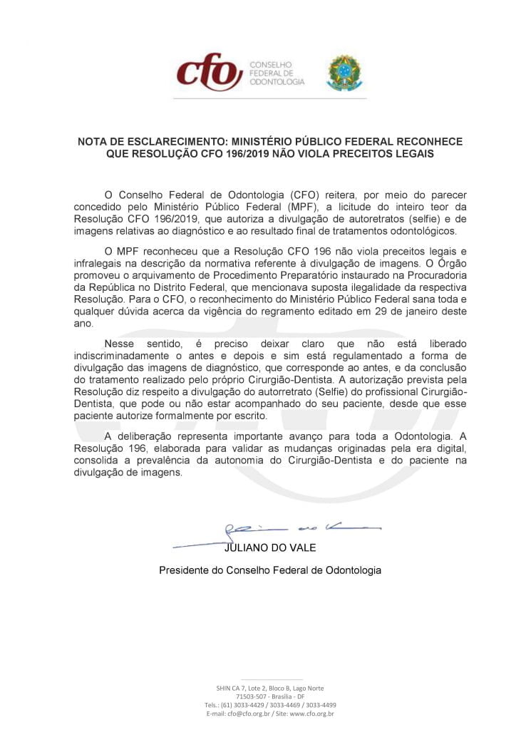 resolução cfo 196 antes e depois