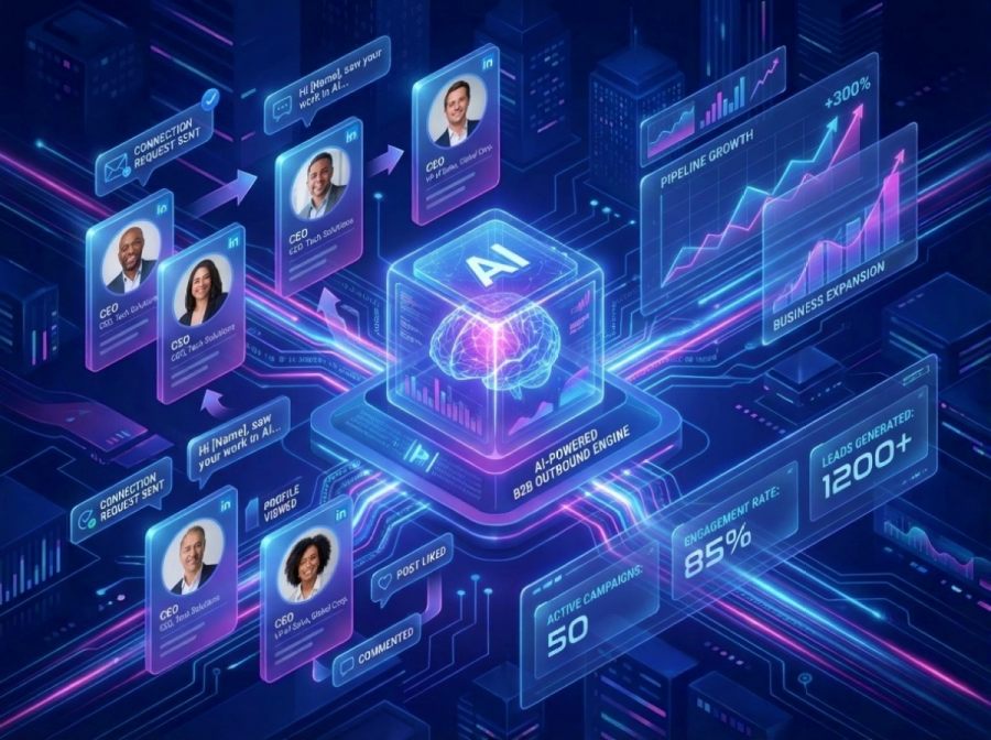 LinkedIn engagement B2B lead generation system