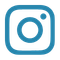 Instagram social media icon with stylized camera symbol inside a rounded square.