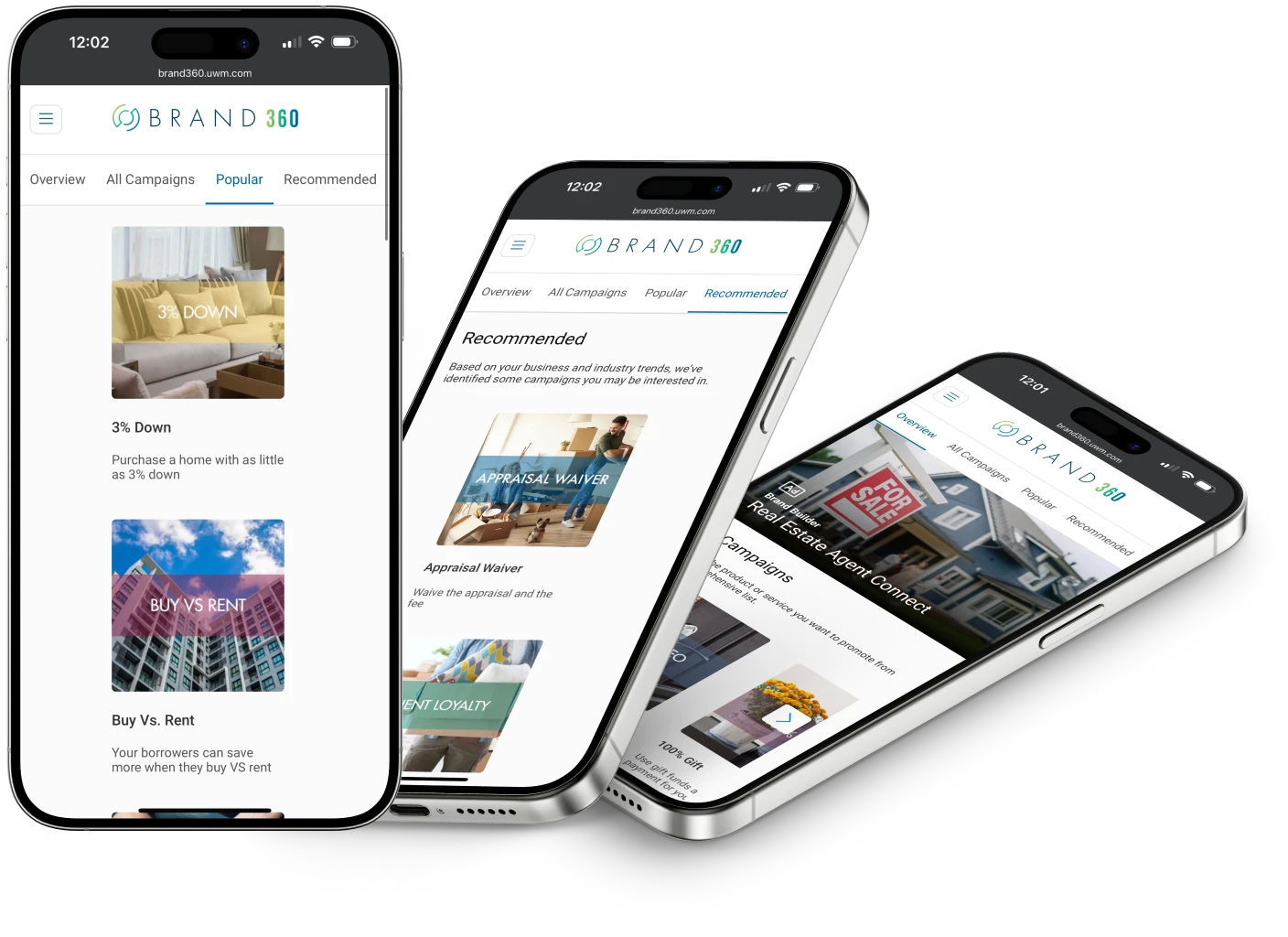 Brand 360 iPhones mockup