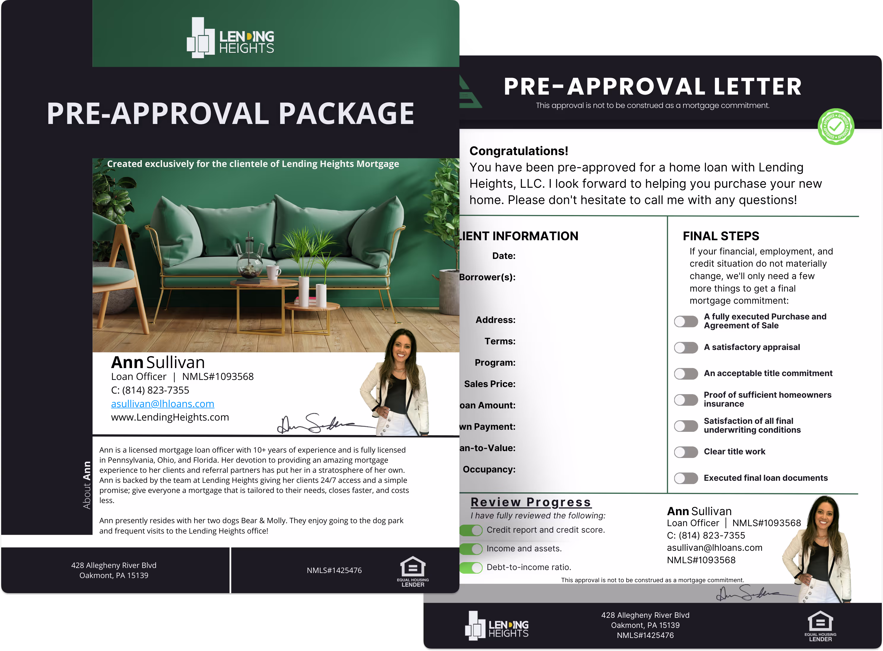 Ann Sullivan Pre-Approval Package