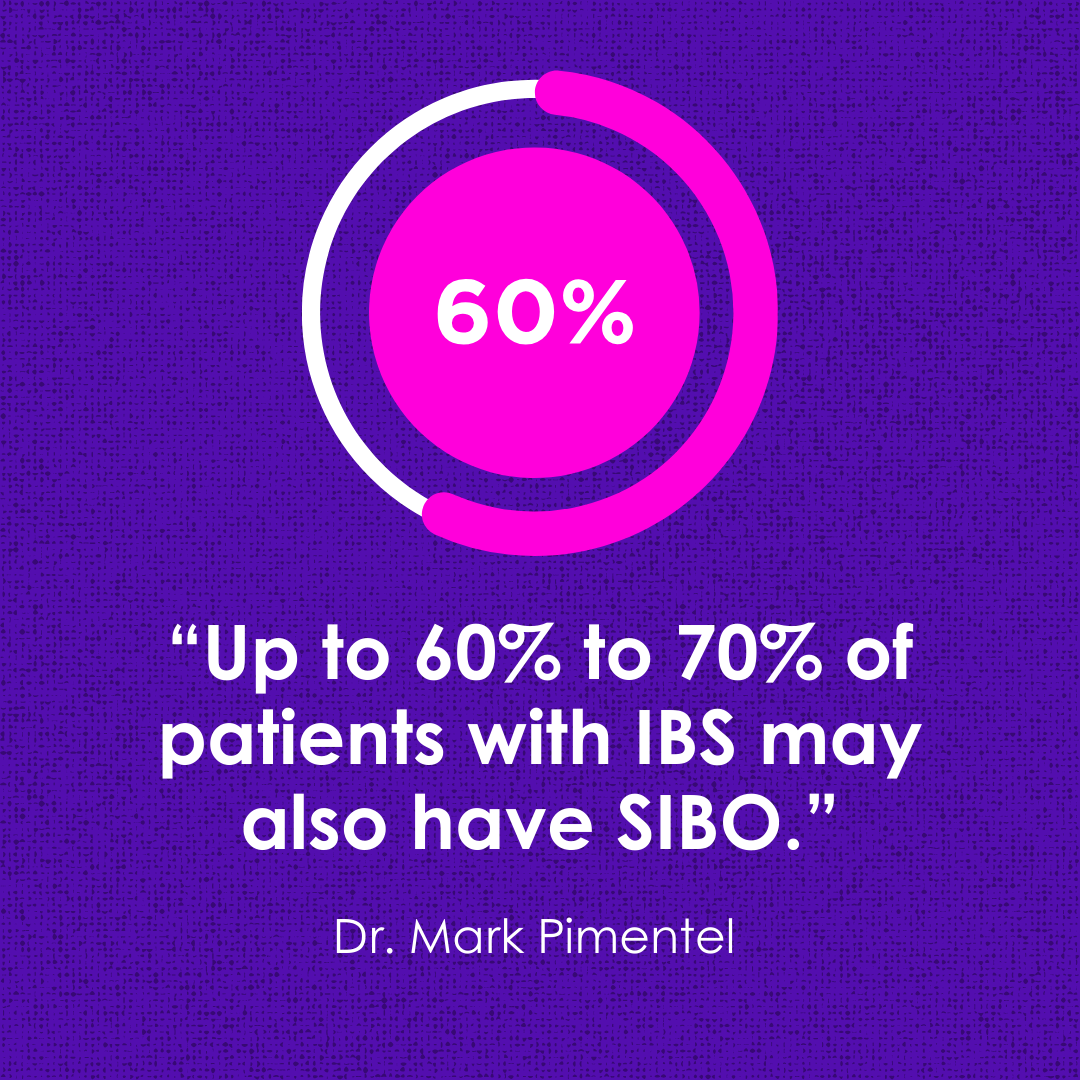 IBS and SIBO overlap graphic