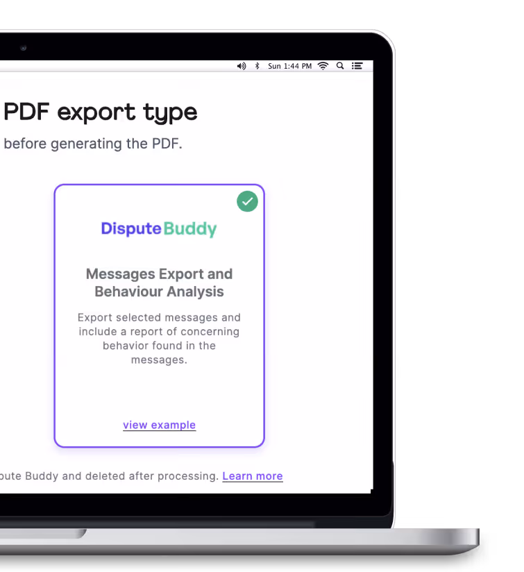 Dispute Buddy App displayed on Laptop