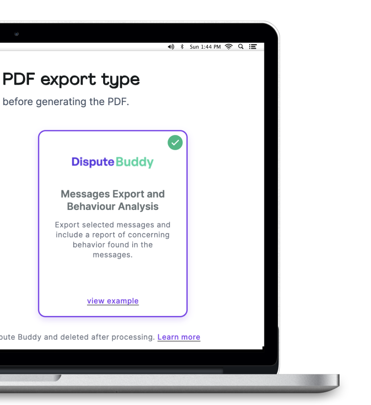 Dispute Buddy App displayed on Laptop