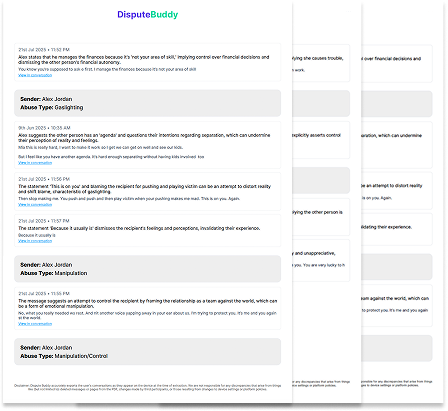 Message Analysis example