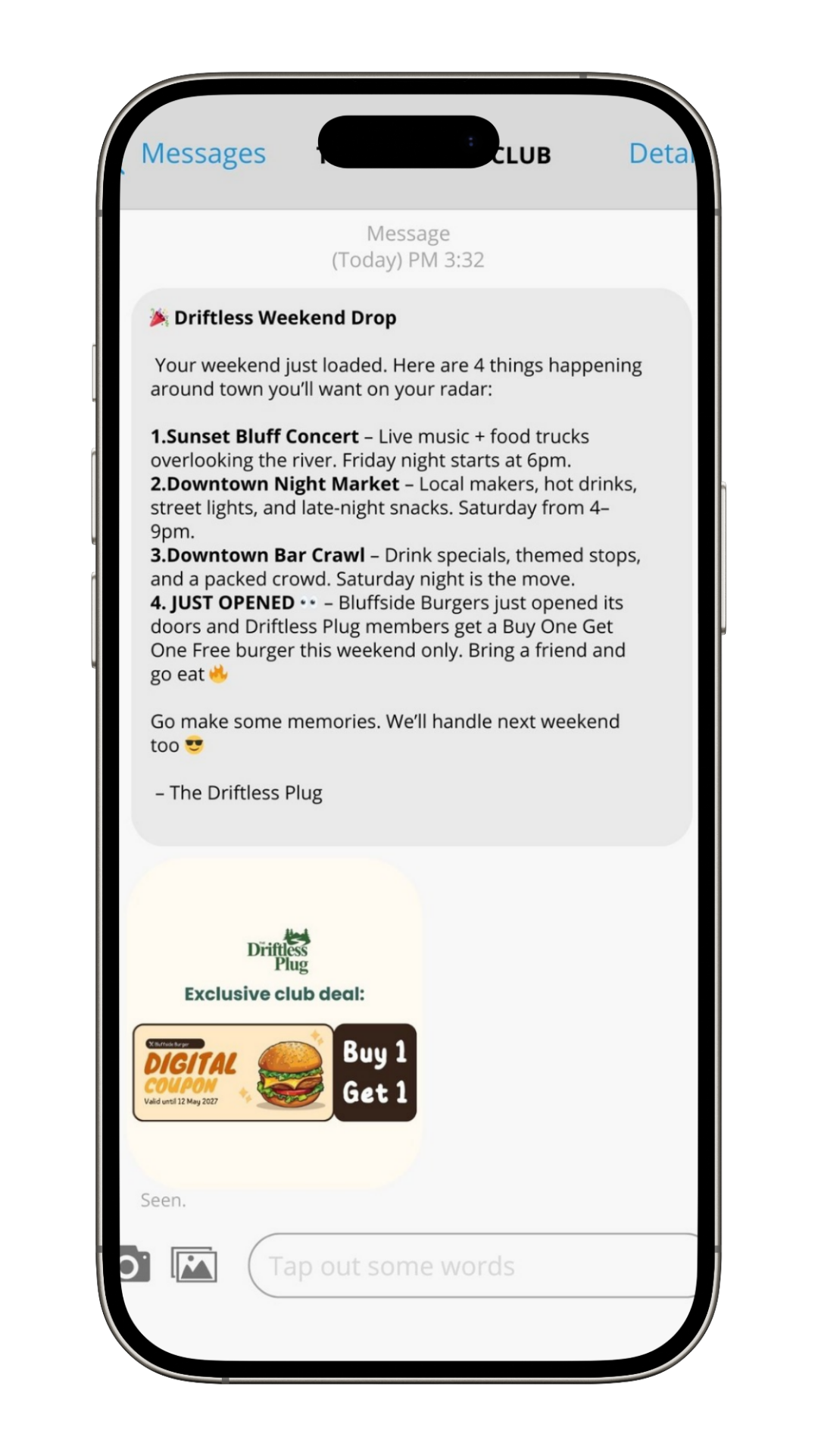 Main Screen from the App