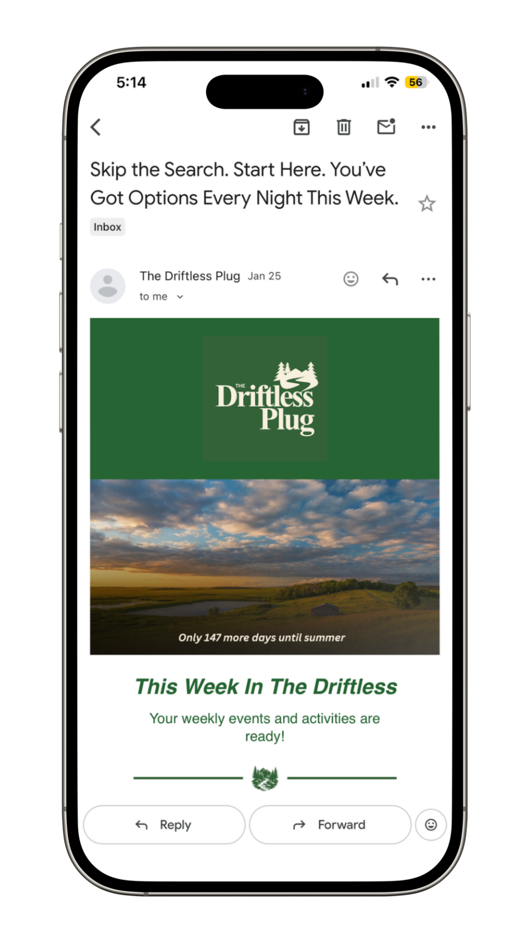 Main Screen from the App