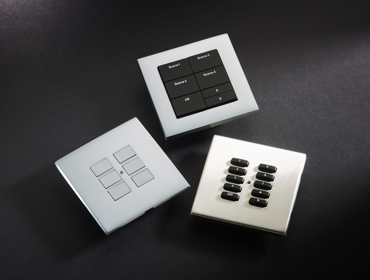 Rako modular lighting keypads installed by Horizon Home Cinema
