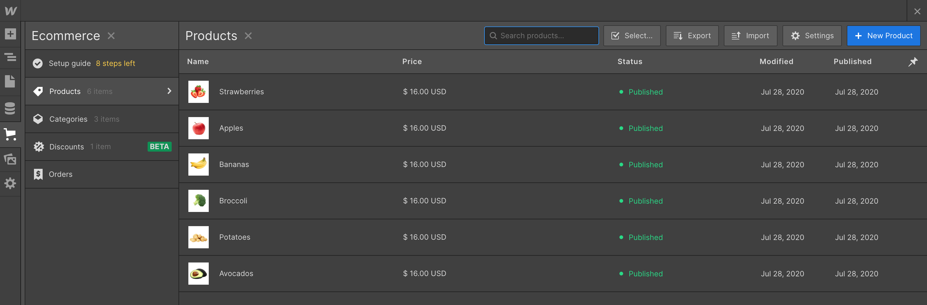 eCommerce Collection - Farm Webflow Template