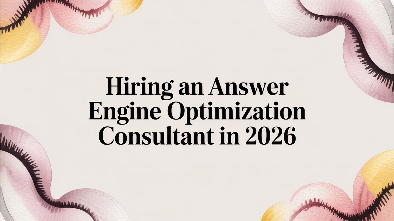 Hiring an Answer Engine Optimization Consultant in 2026