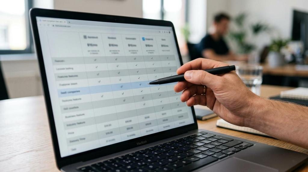 saas comparison pages