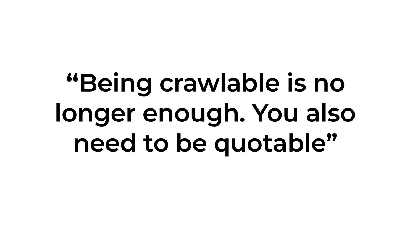 Highlighted quote visual featuring the line: "You also need to be quotable."