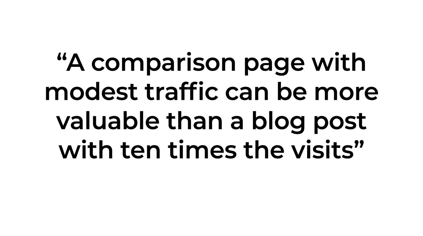 Highlighted quote reading, 'In SaaS, intent usually beats volume.'