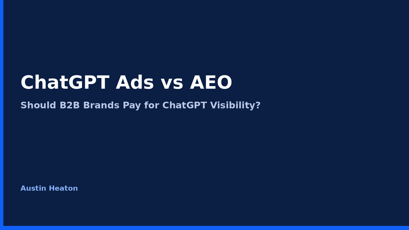 ChatGPT Ads vs AEO cover